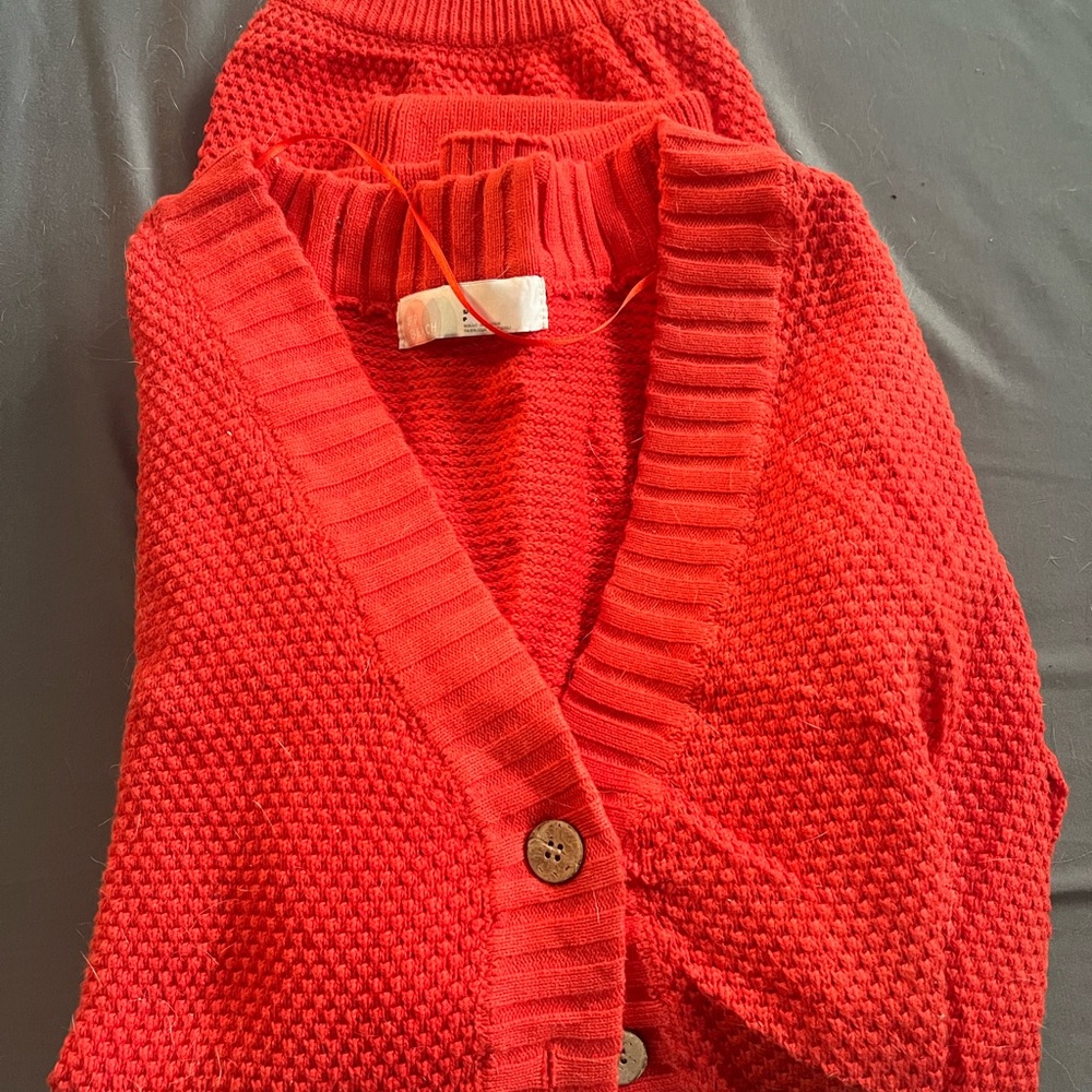 Free People Hailee Cardi Set in Persimmon Size Small